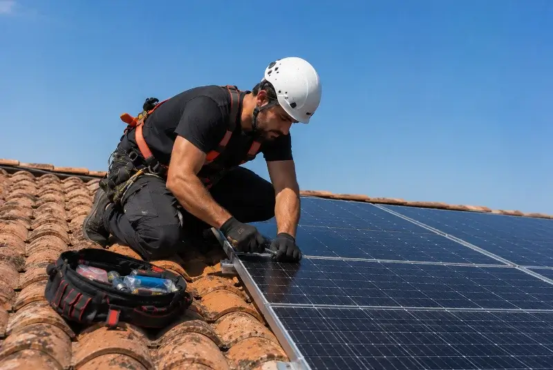 Maintenance et monitoring de panneaux solaires à Brandérion